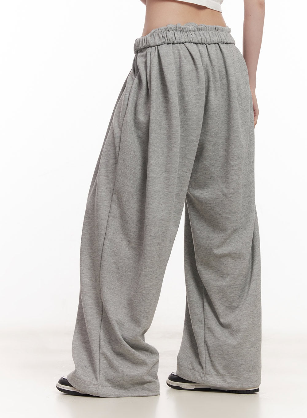 Cozy Pintuck Wide-Leg Sweatpants CM517