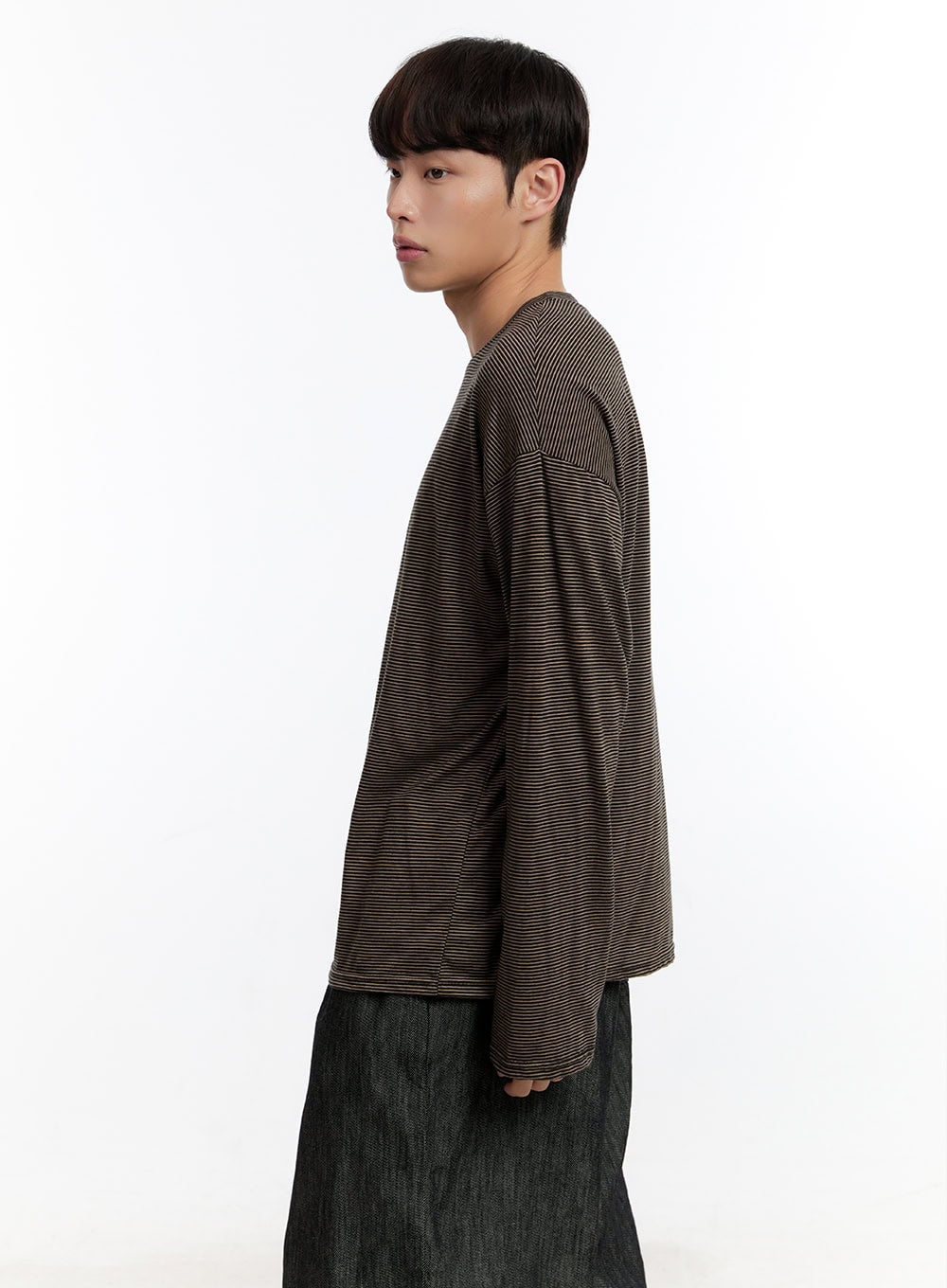 Men's Striped Long Sleeve Shirt IA507