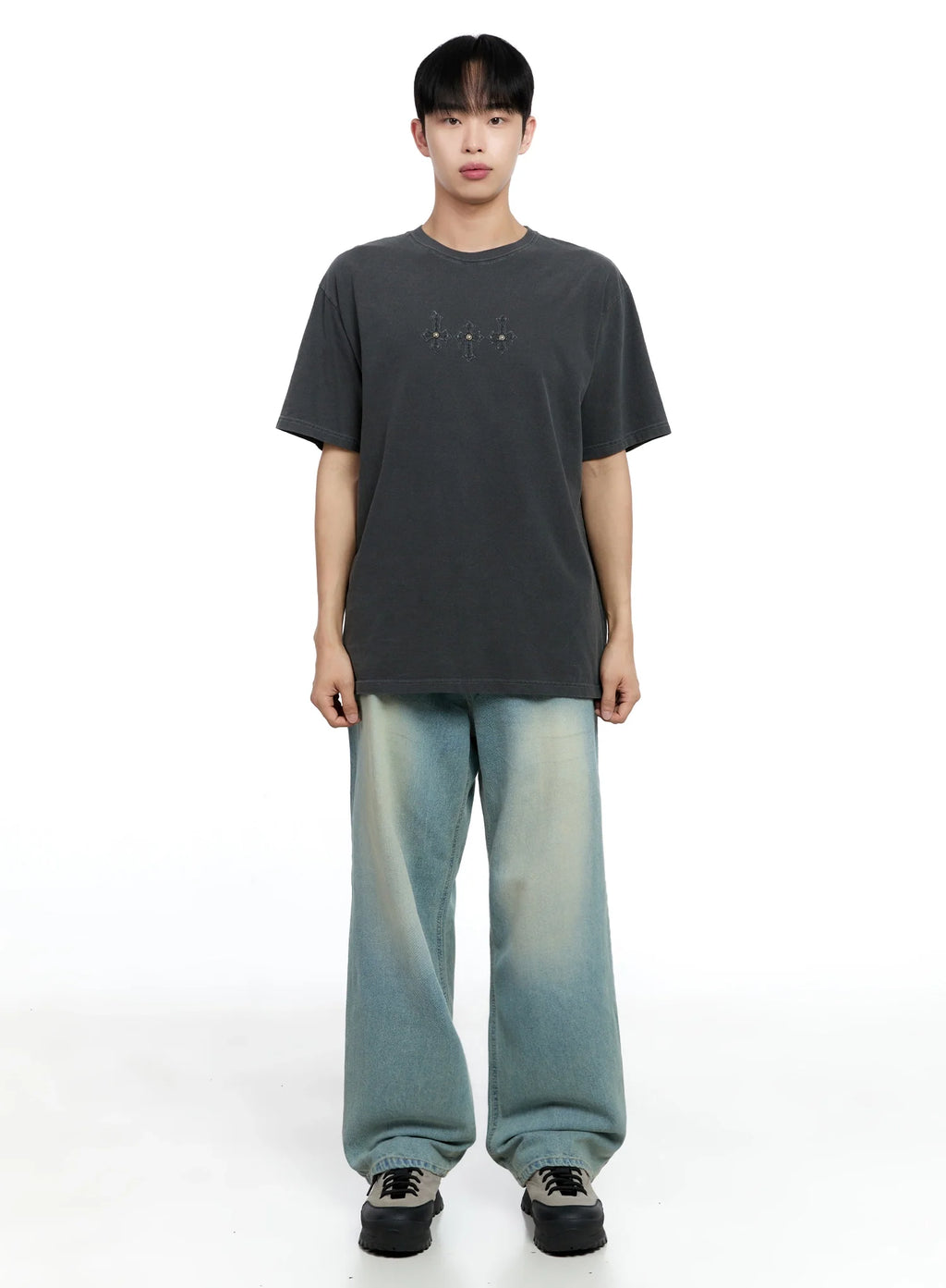 Men's Light-Wash Baggy  Jeans IG520