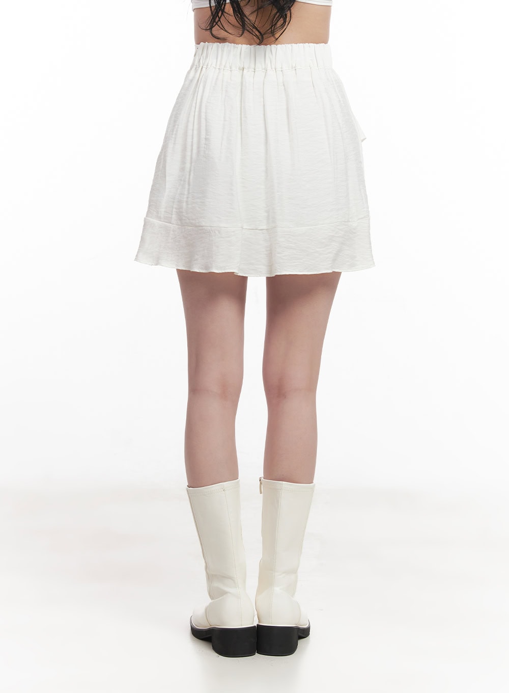 Asymmetric Frill Flair Mini Skirt CY526