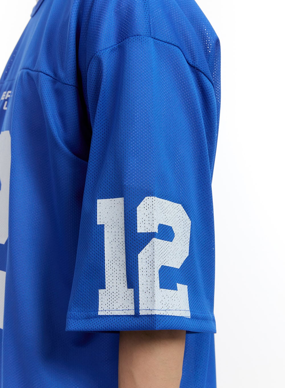 Men's Oversized Graphic Mesh T-Shirt IA504