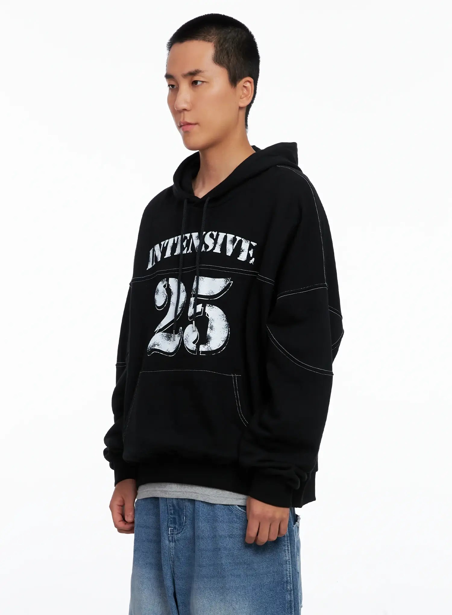 Men's Stitched Graphic Hoodie IS510