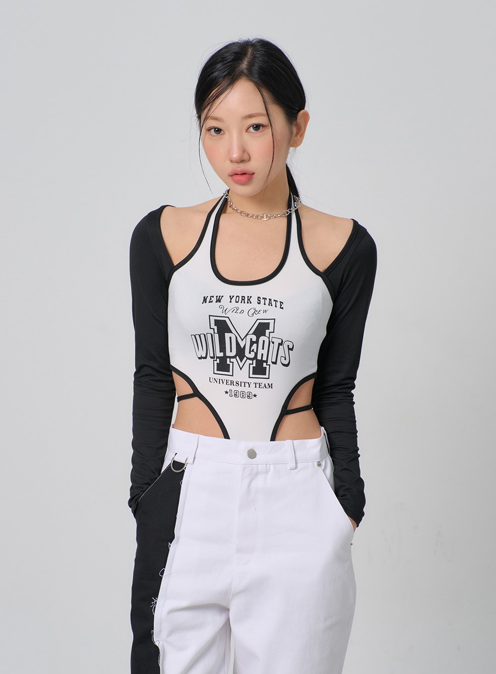 Graphic Two Color Bodysuit BJ331