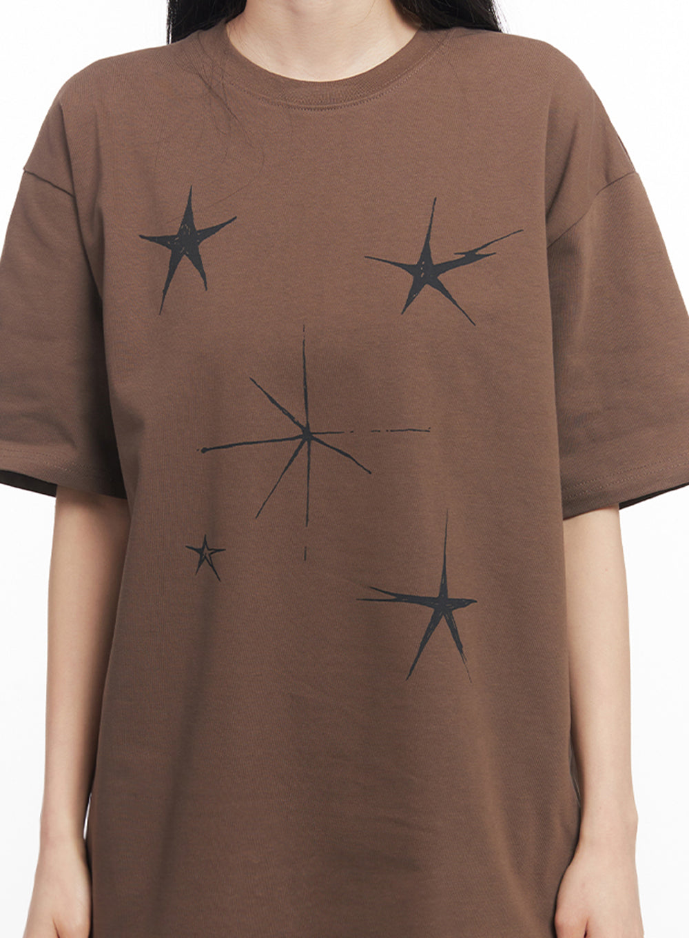 Star Graphic Oversized Tee IY516