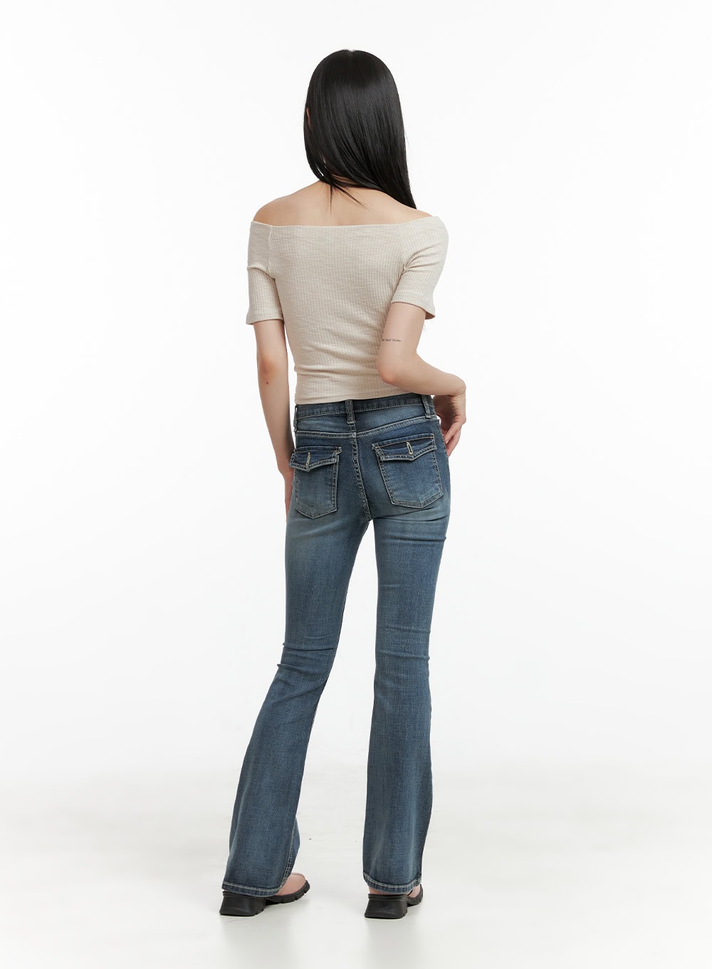 Basic Off Shoulder Crop Top CL403