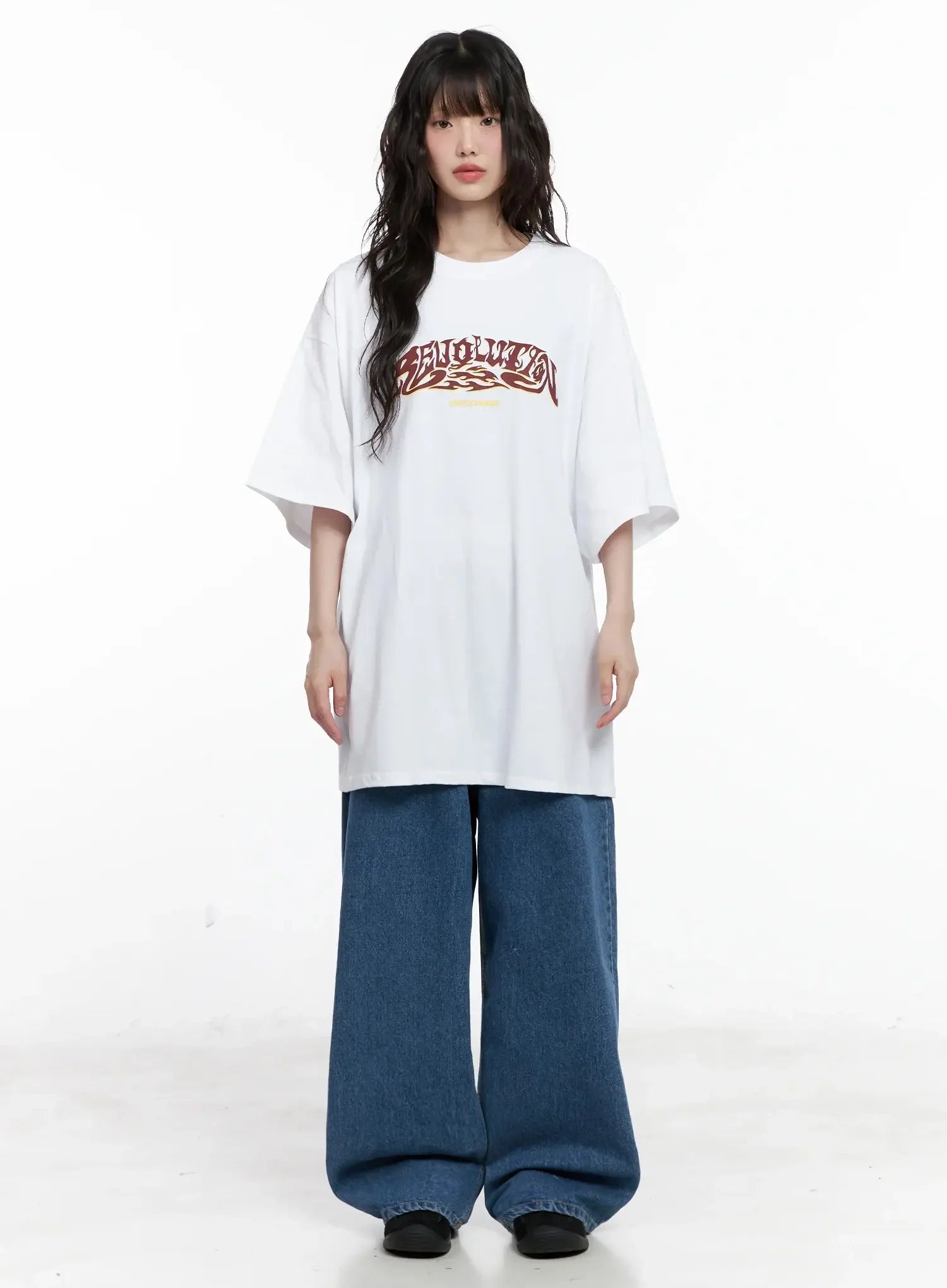 Oversized Statement Graphic T-Shirt IL528