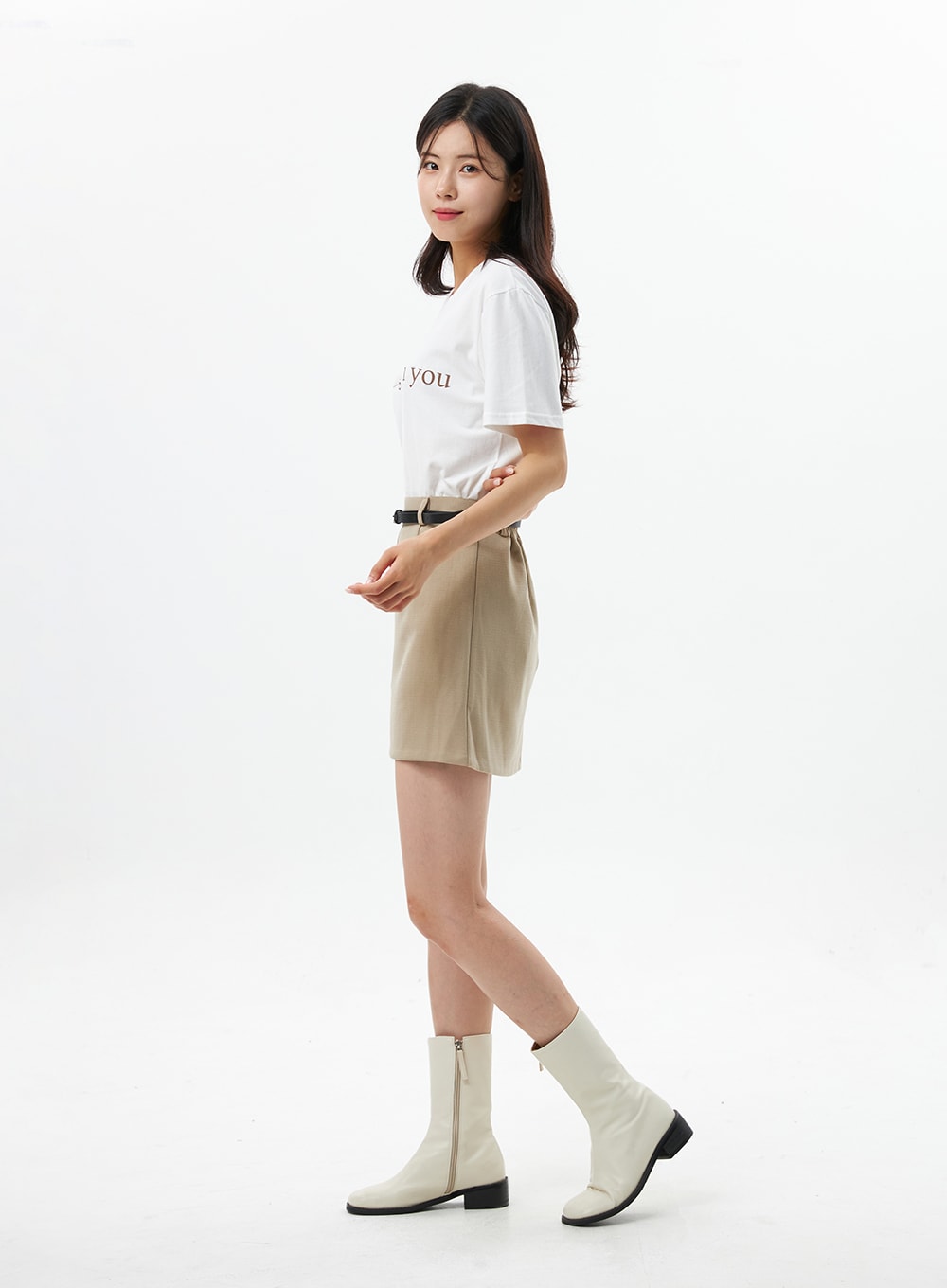 Buckle Mini Skirt OS325