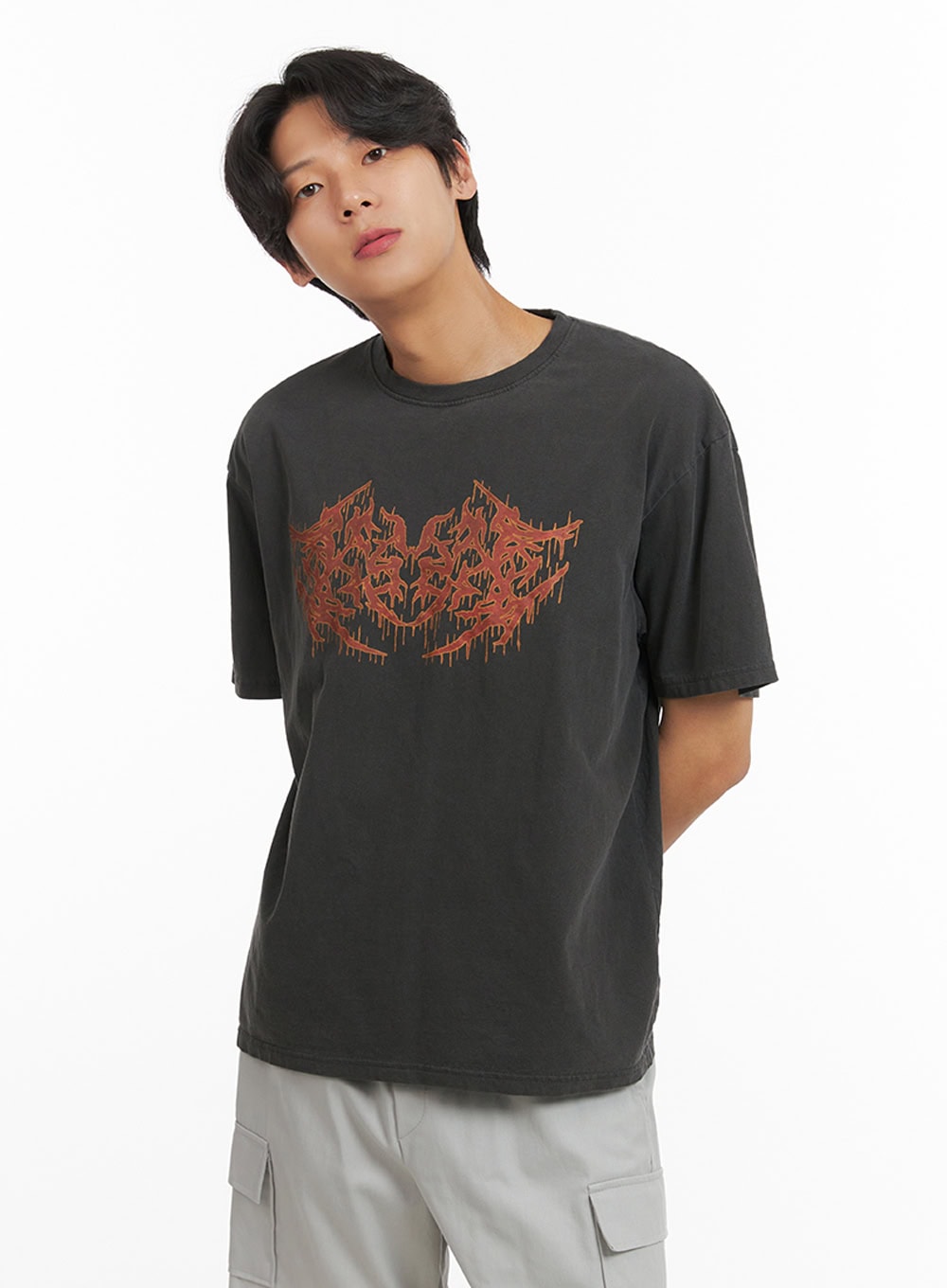 Men's Washed Graphic T-Shirt IY416