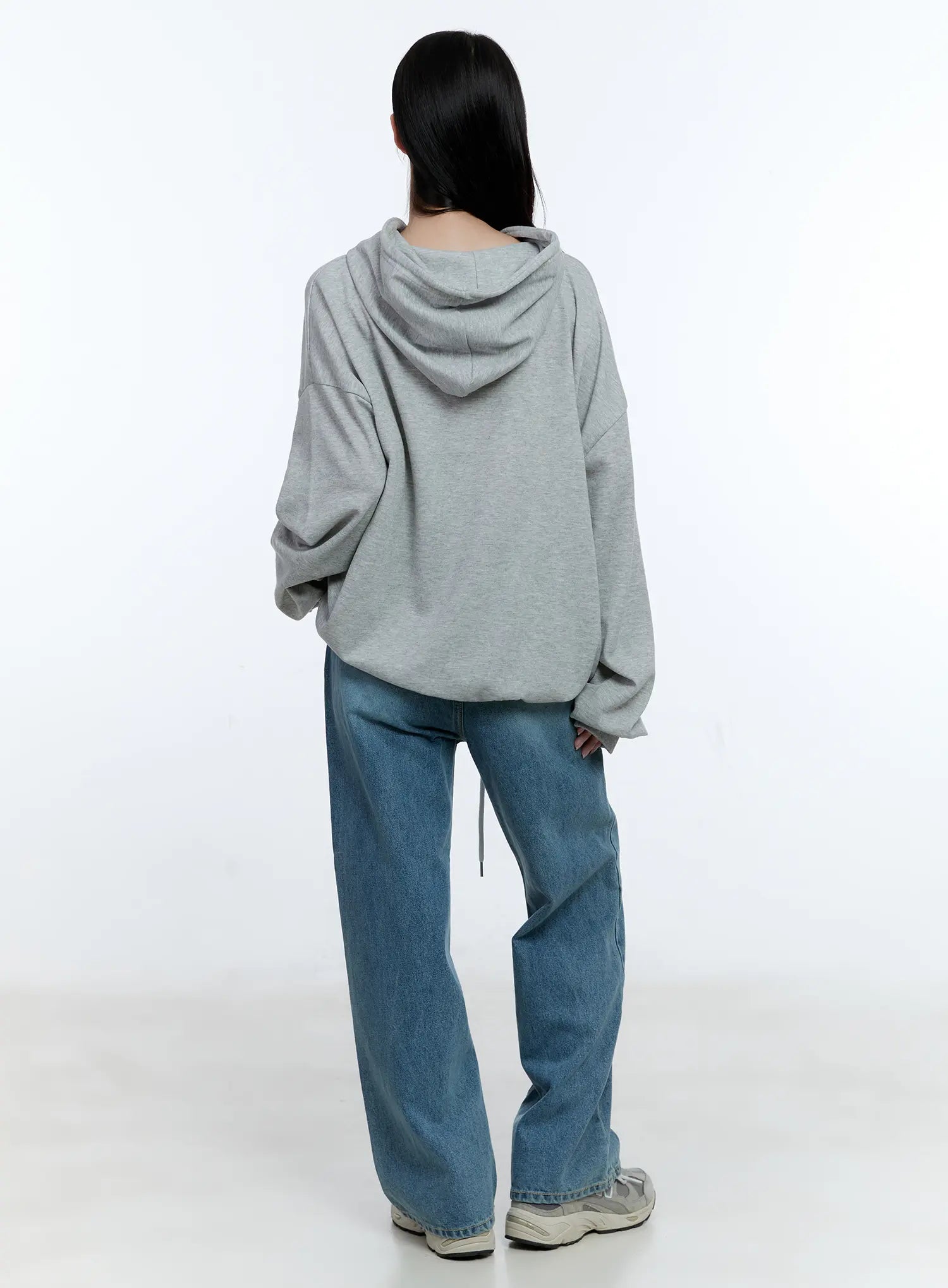 High-Waist Wide-Leg Drawstring Jeans CG513