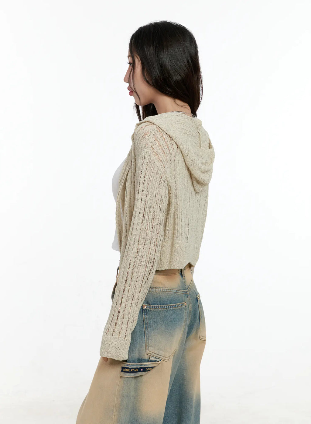 Summer Knit Cropped Zip-Up CG501