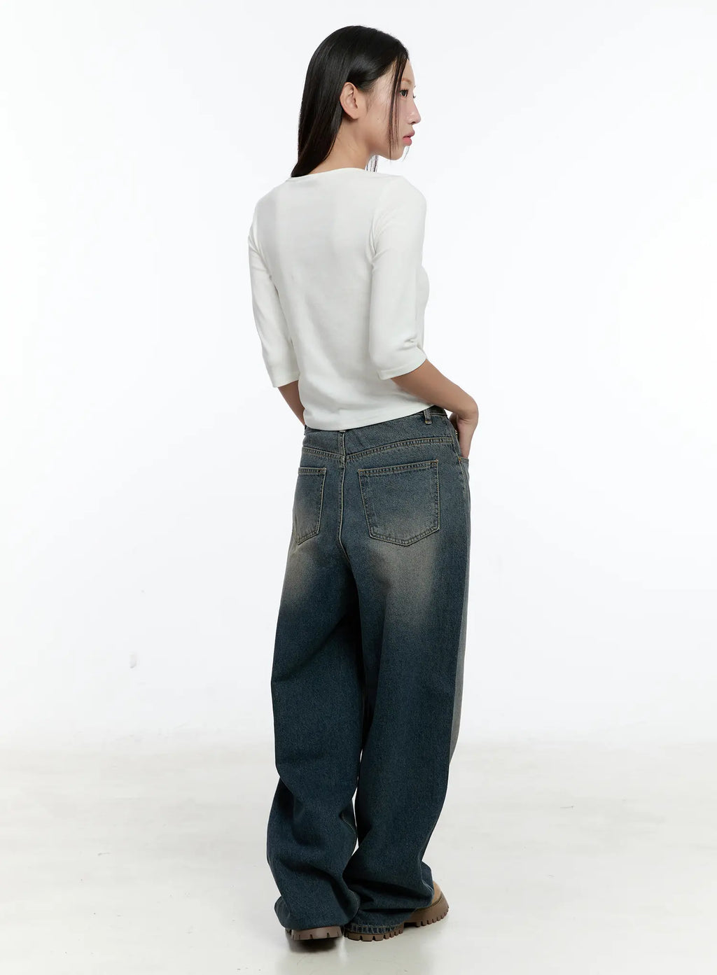 Nataly Dark-Washed Baggy Jeans CS517