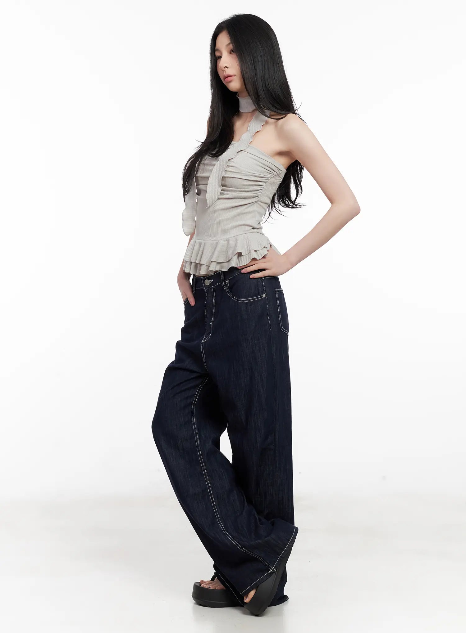 Miyeon Wide-Leg Denim Jeans CL501