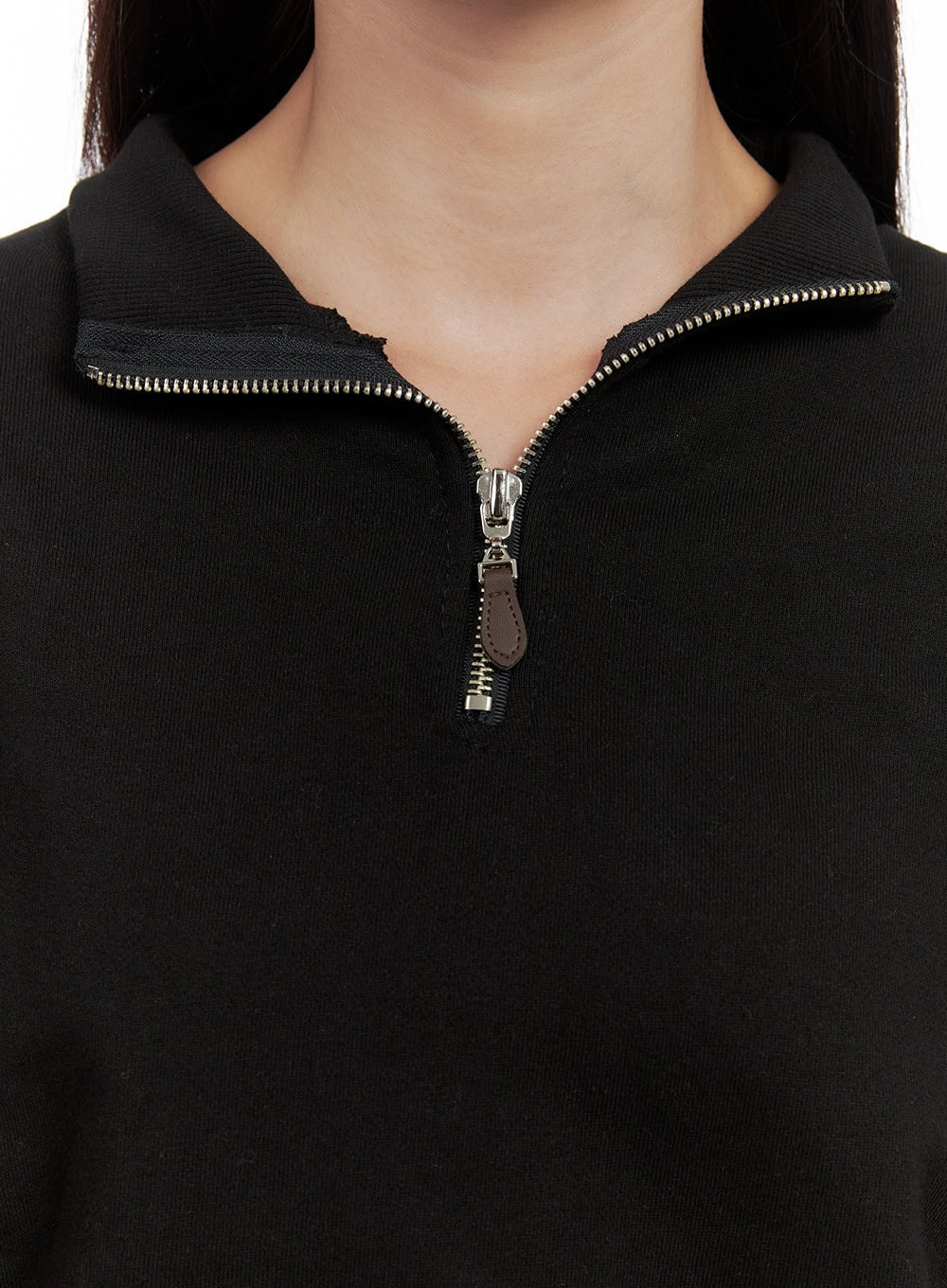 Half Zip-Up Solid Sweatshirt OG416