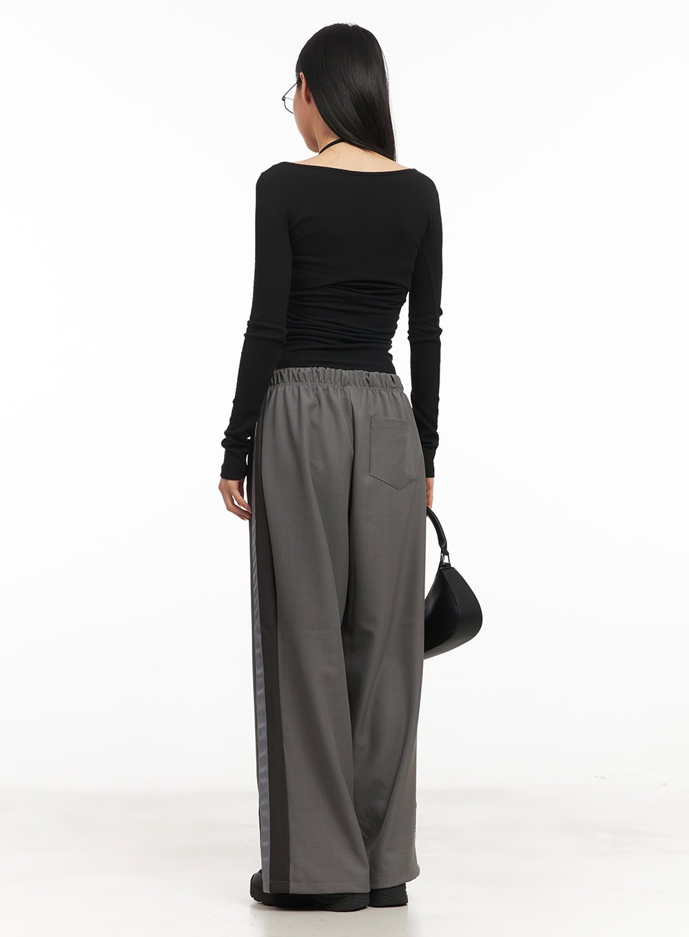 Twist Ribbon Long-Sleeve Crop Top CM503