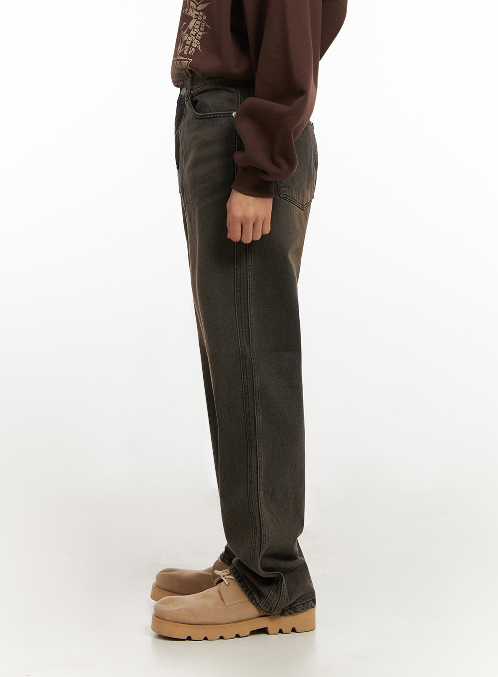 Men's Washed Denim Wide Fit Jeans ID413