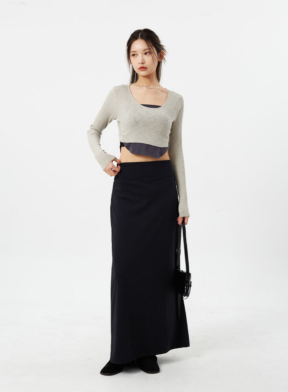 Mid-Rise Maxi Skirt CM307