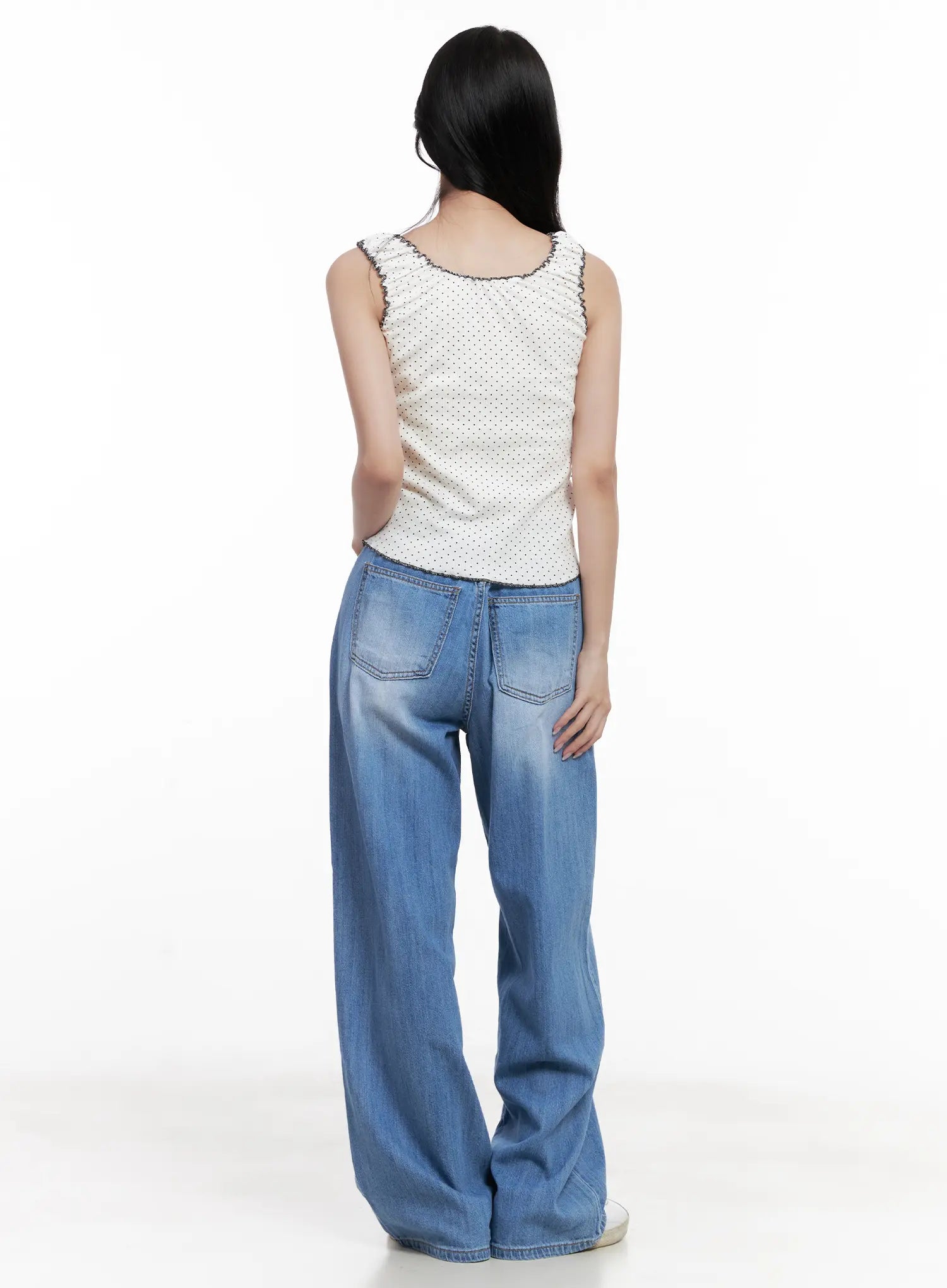 Jungeun Wide-Leg Summer Denim Jeans CL516