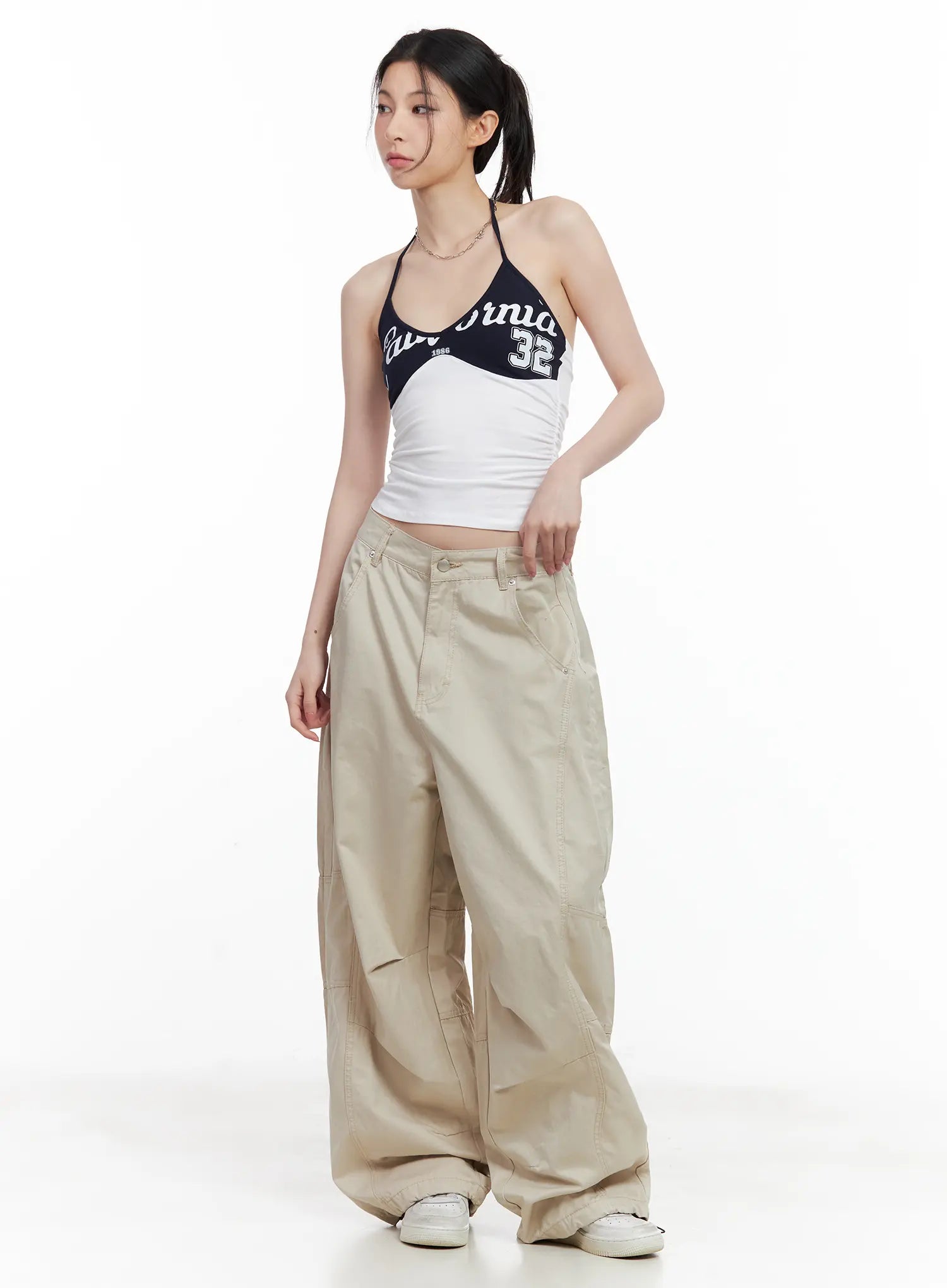 Contrast Graphic Halter Top CU530