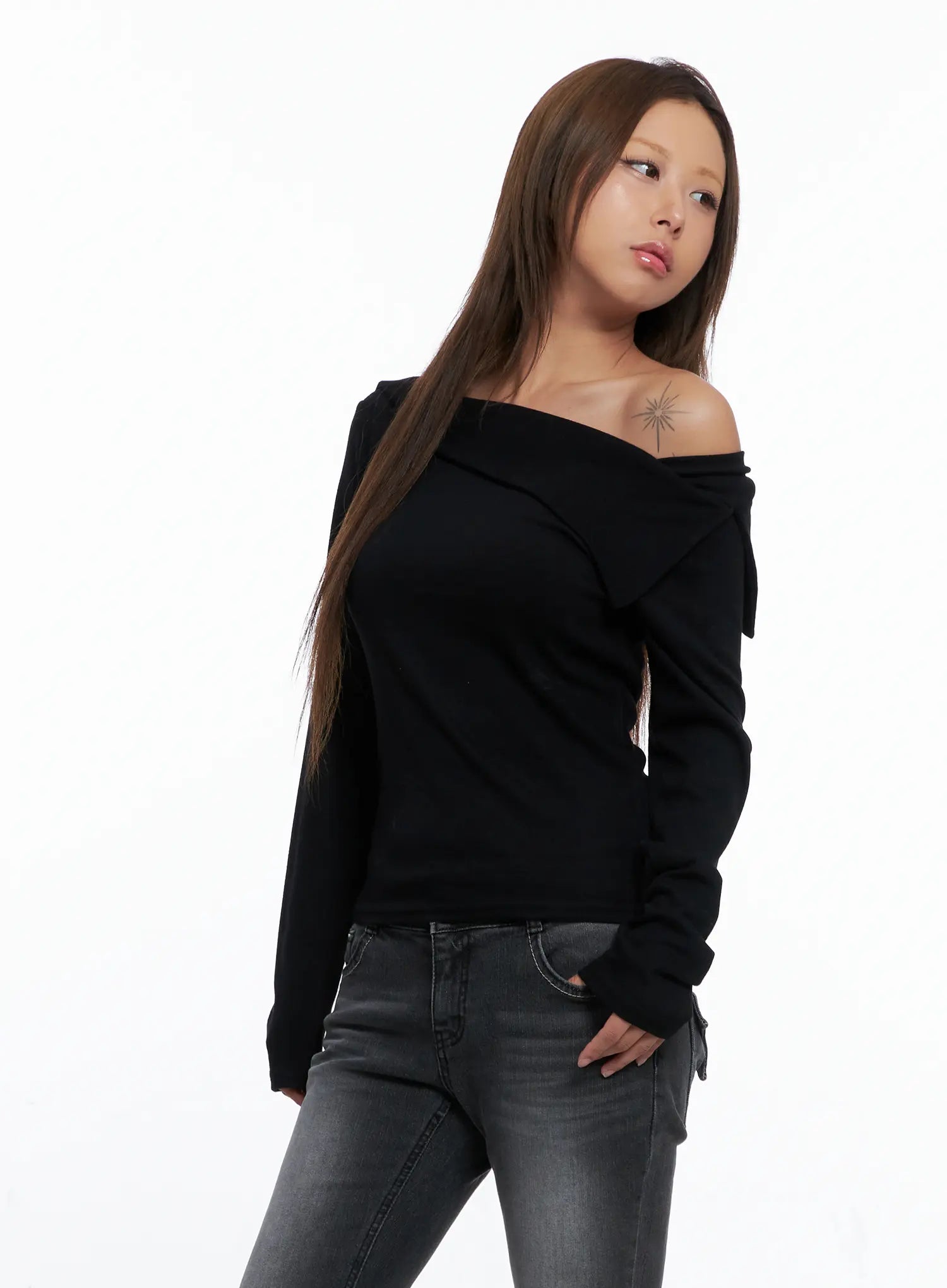Chic Square Neck Knit Top CS524