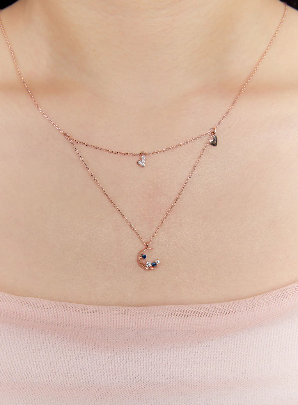 Azure Crescent Necklace IS517