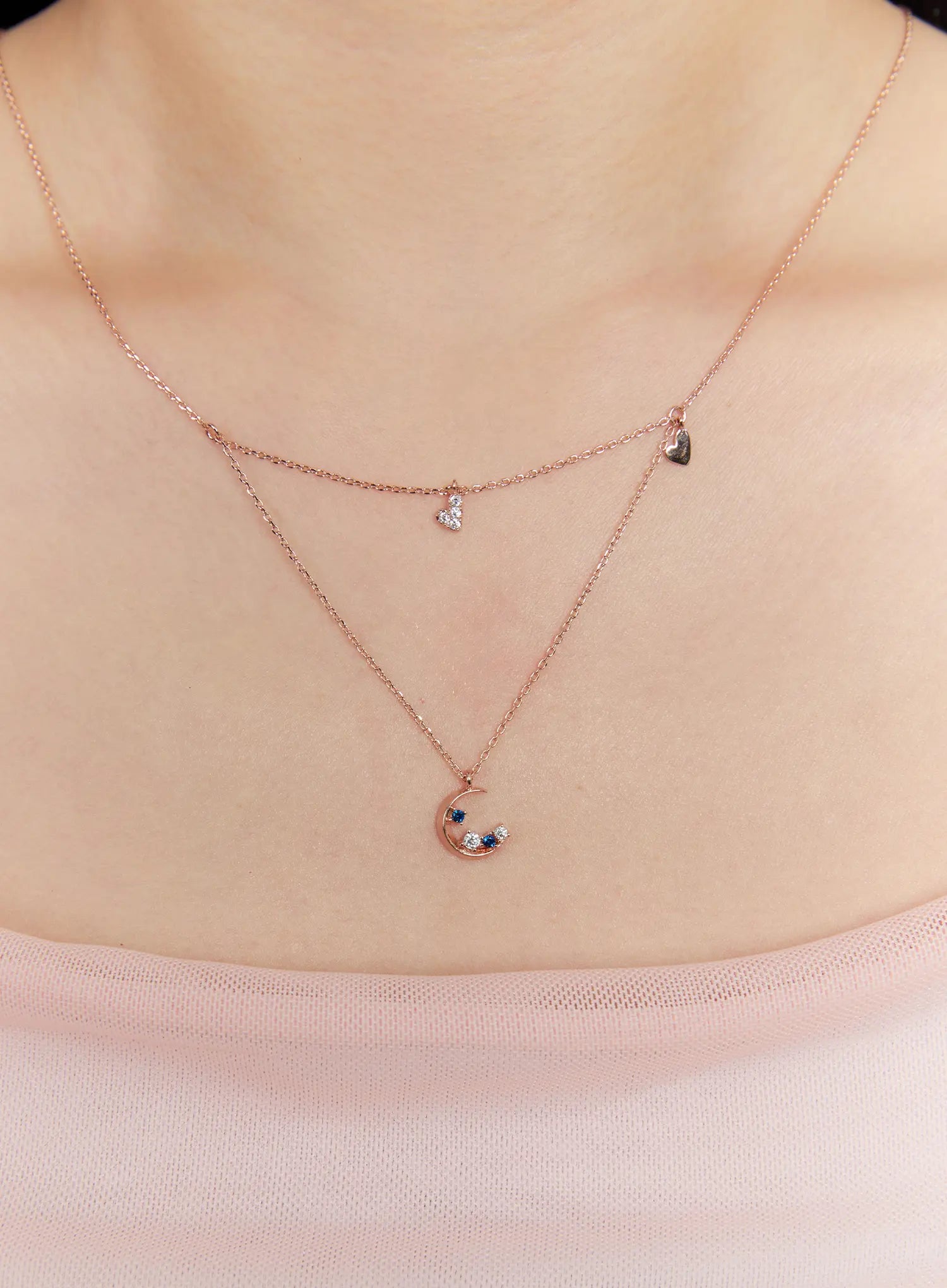 Azure Crescent Necklace IS517