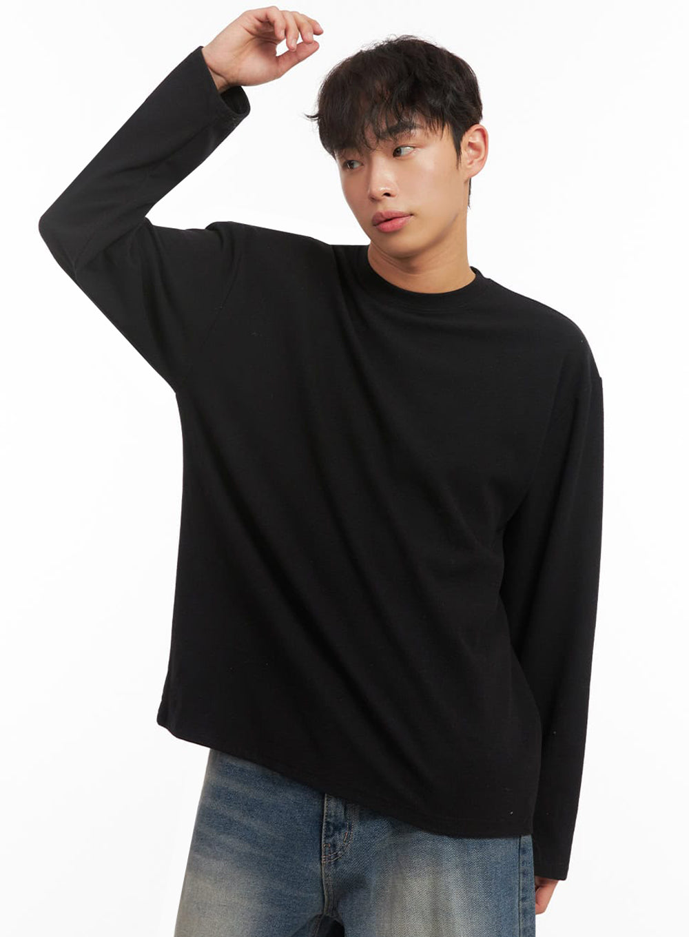Men's Solid Long Sleeve Tee ID427