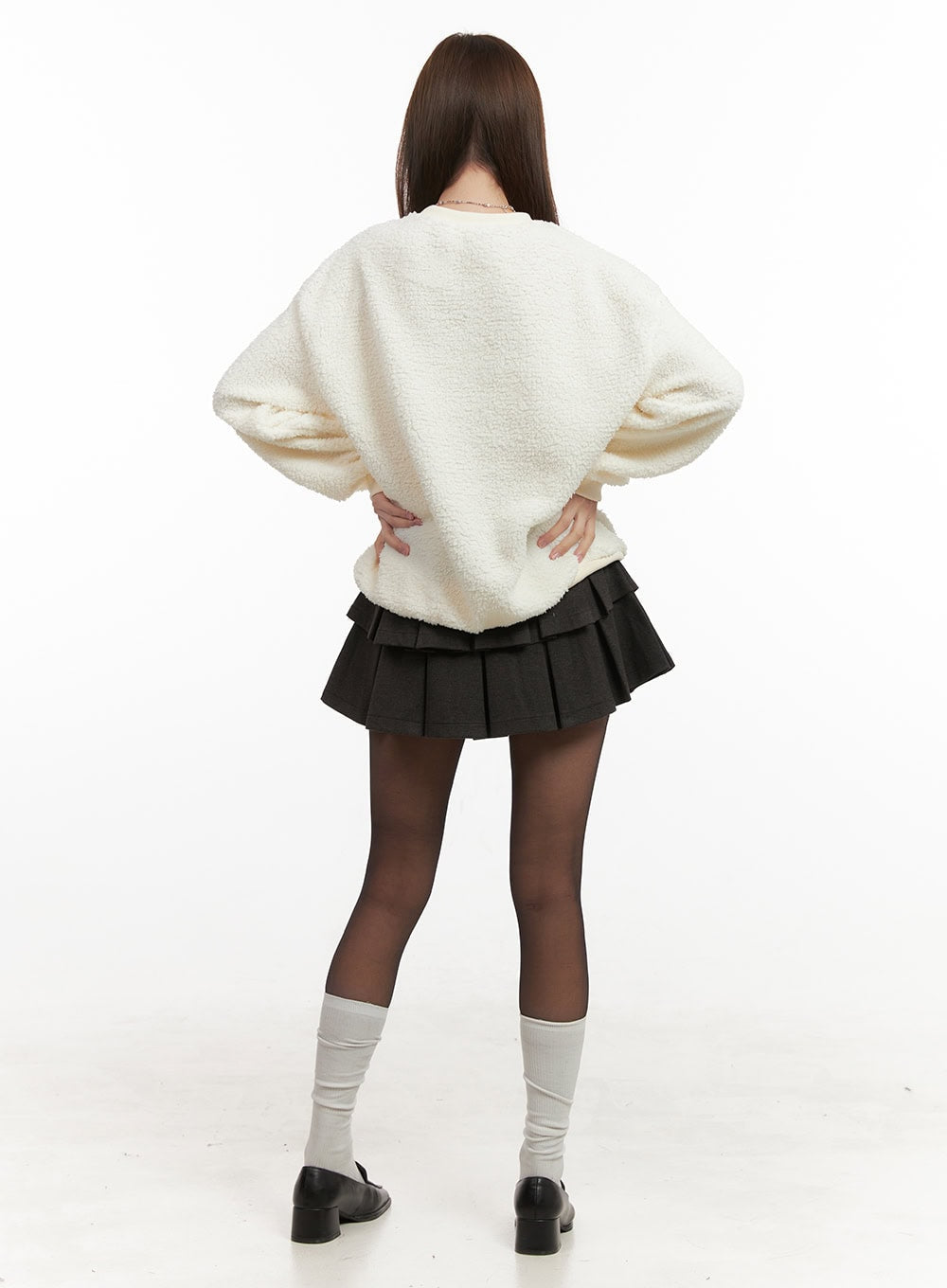 Polyester Embroidered Loose Fit Hoodie OD417