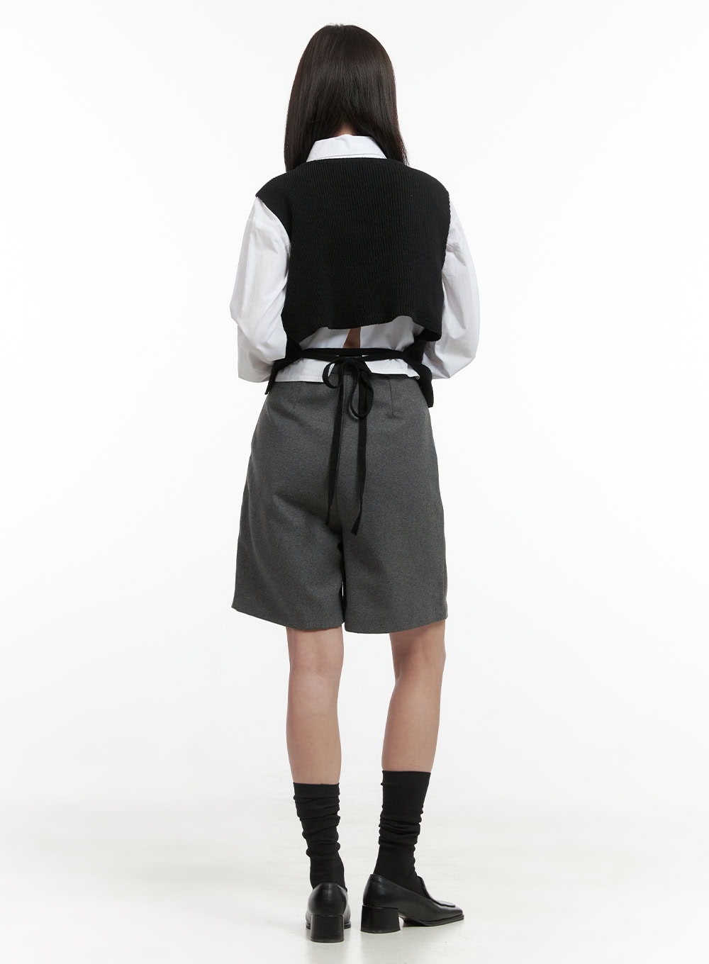 Pintuck Solid Midi Trousers OO416