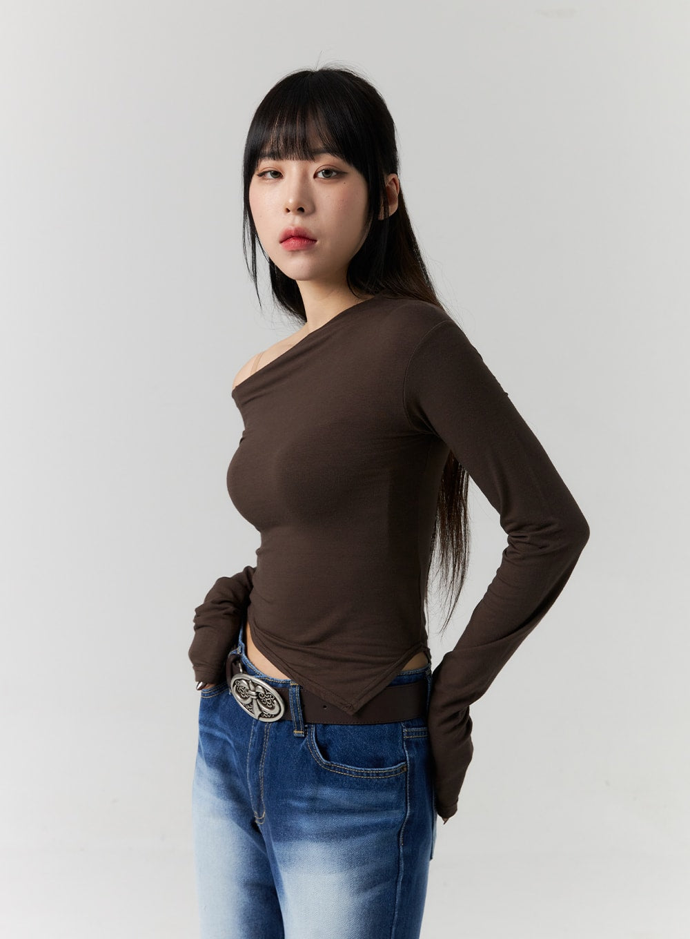 One-Shoulder Crop Top CS312