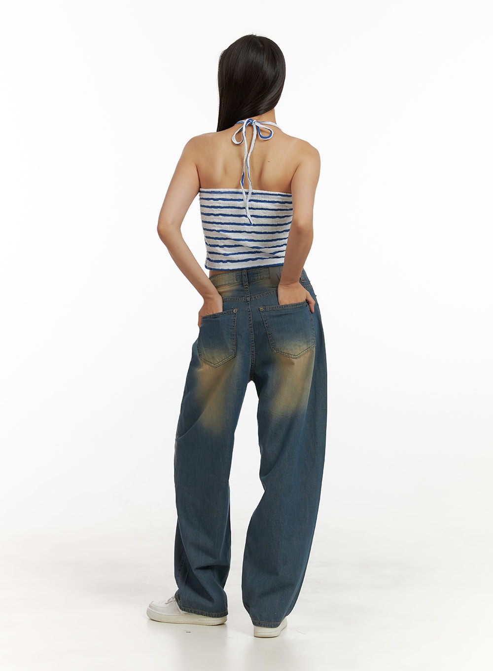 Wide Washed Jeans CU414