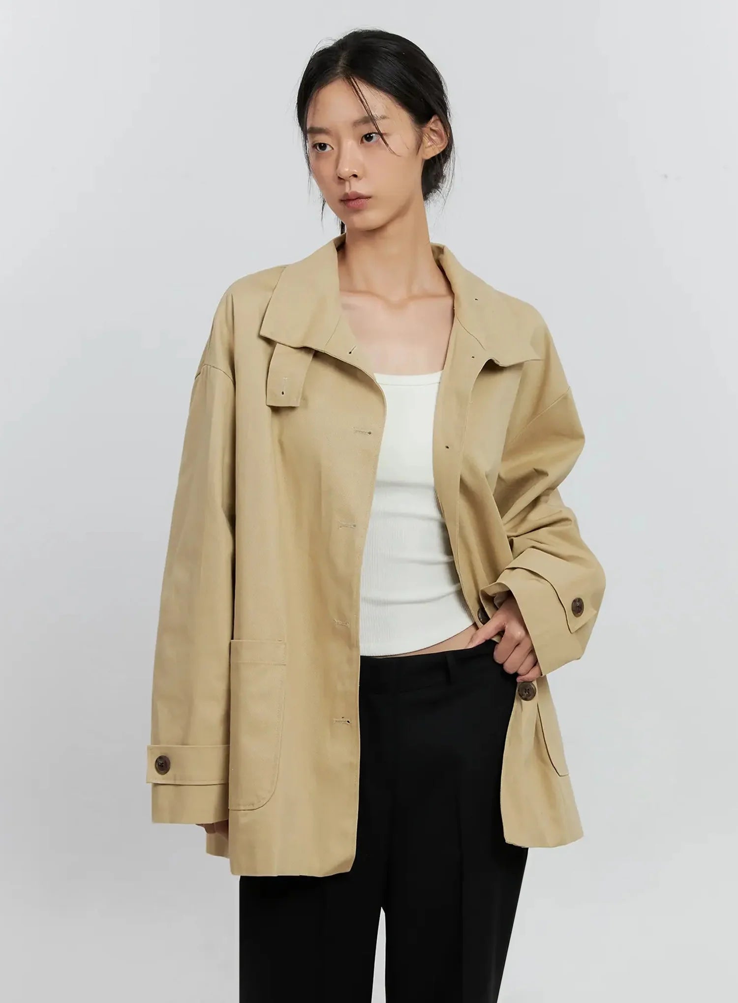 Classic Short Trench Jacket IS516