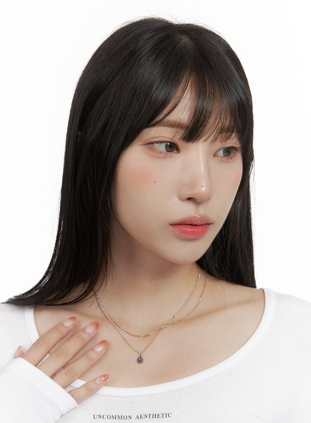 Black Flower Necklace IS413