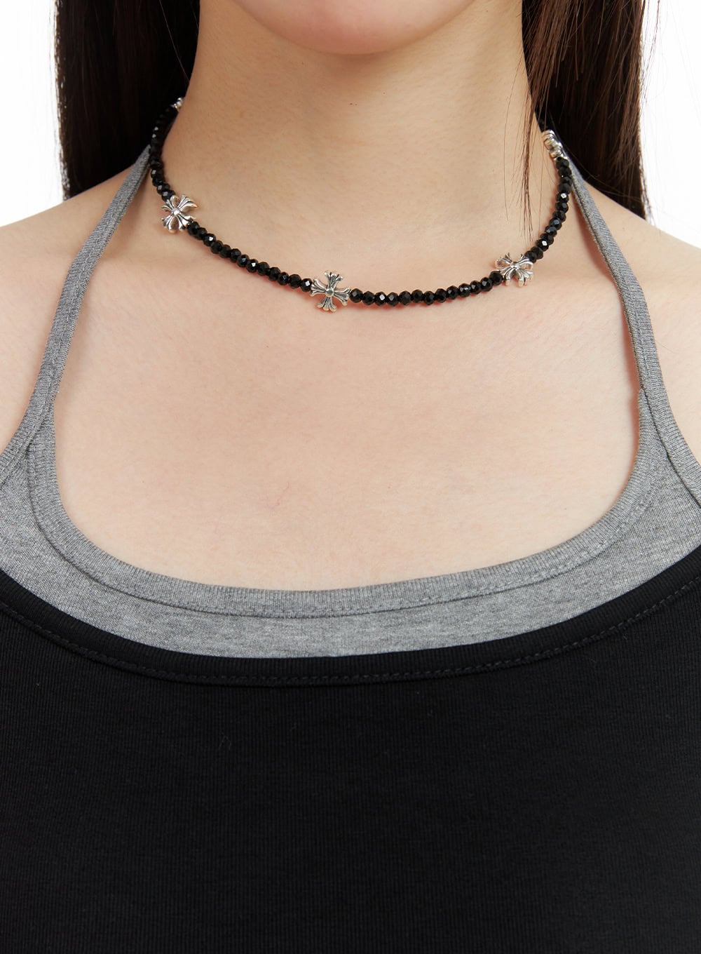 Beaded Cross Necklace CL422