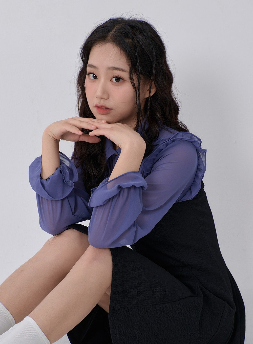 Mini Dress with Frill and Ribbon Detail BD16