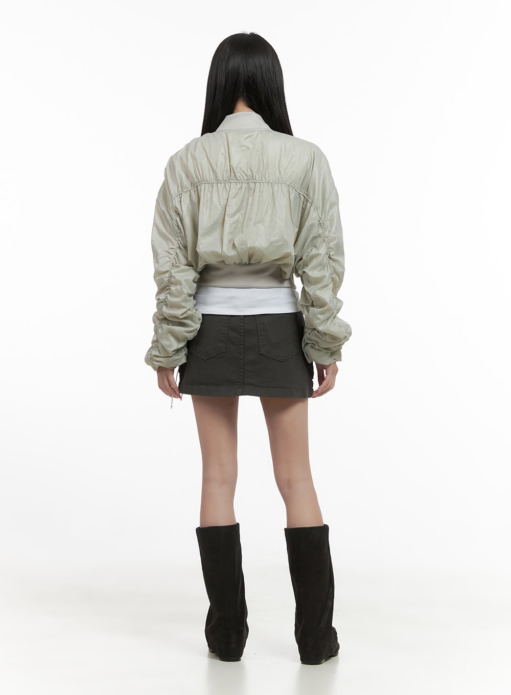 String Shirred Crop Jacket CS419