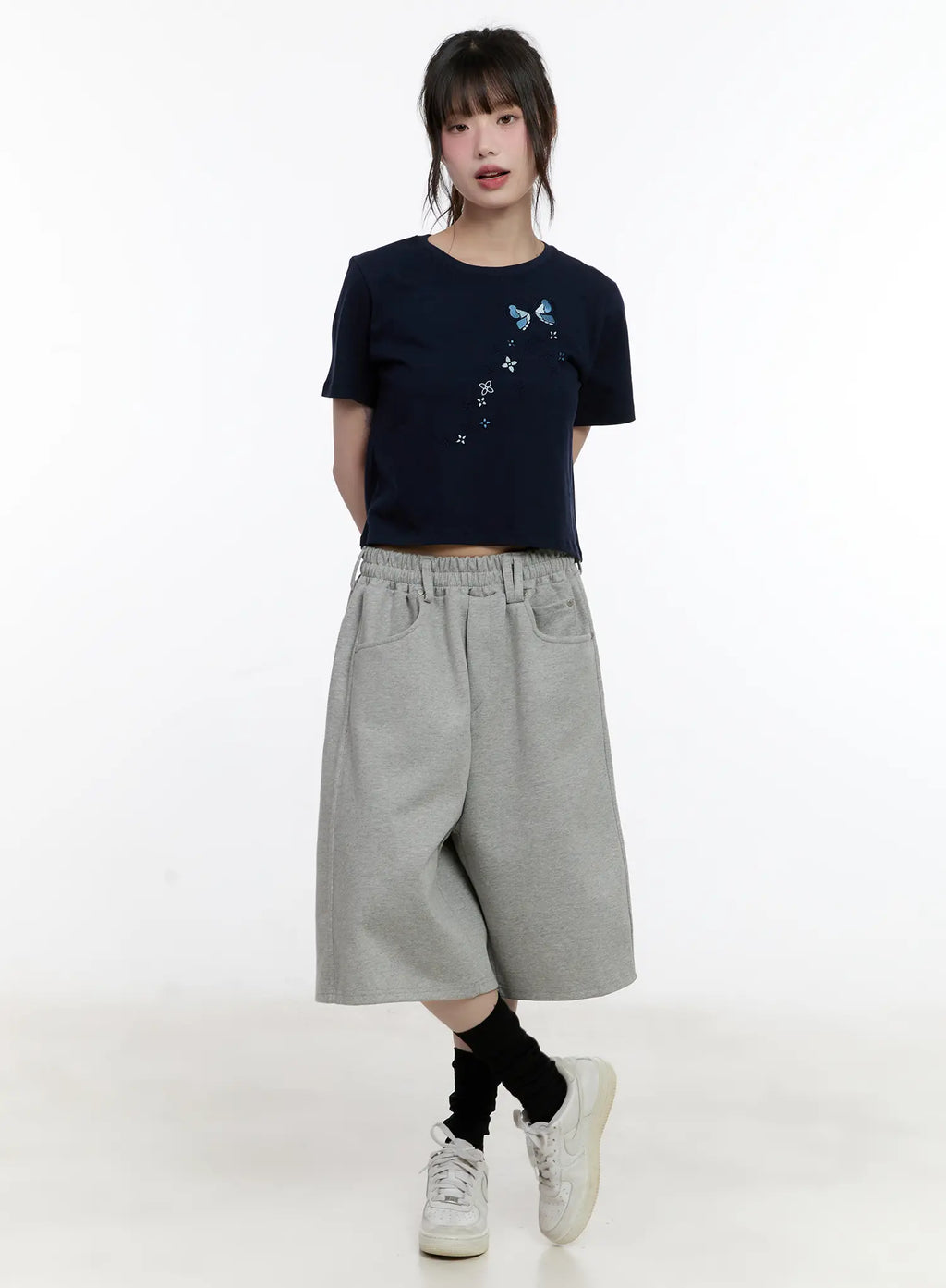 Comfy Belted Jogger Sweatshorts CL507