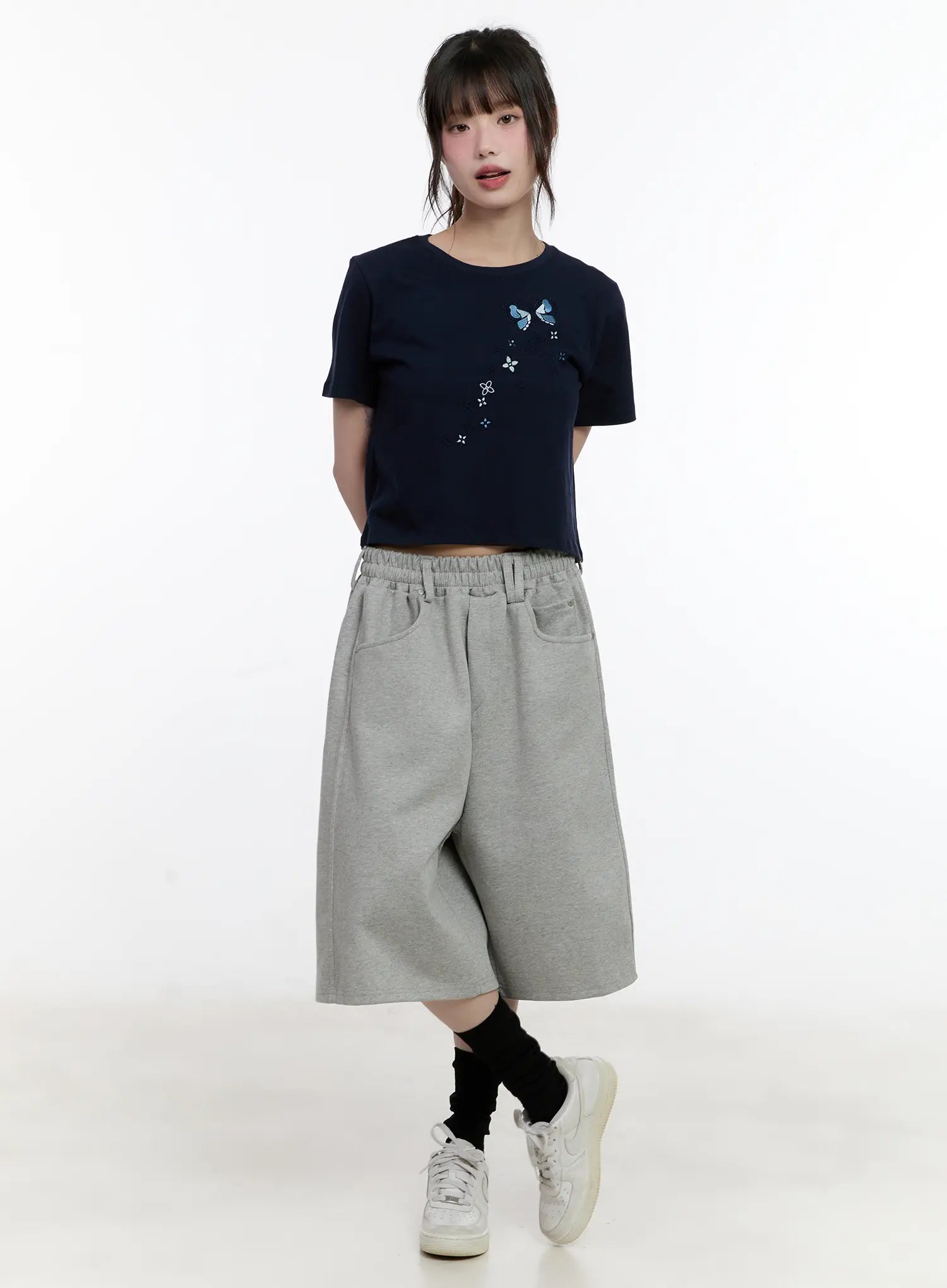 Comfy Belted Jogger Sweatshorts CL507