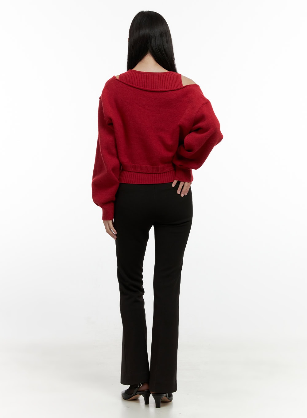 V-Neck Cropped Sweater ON408