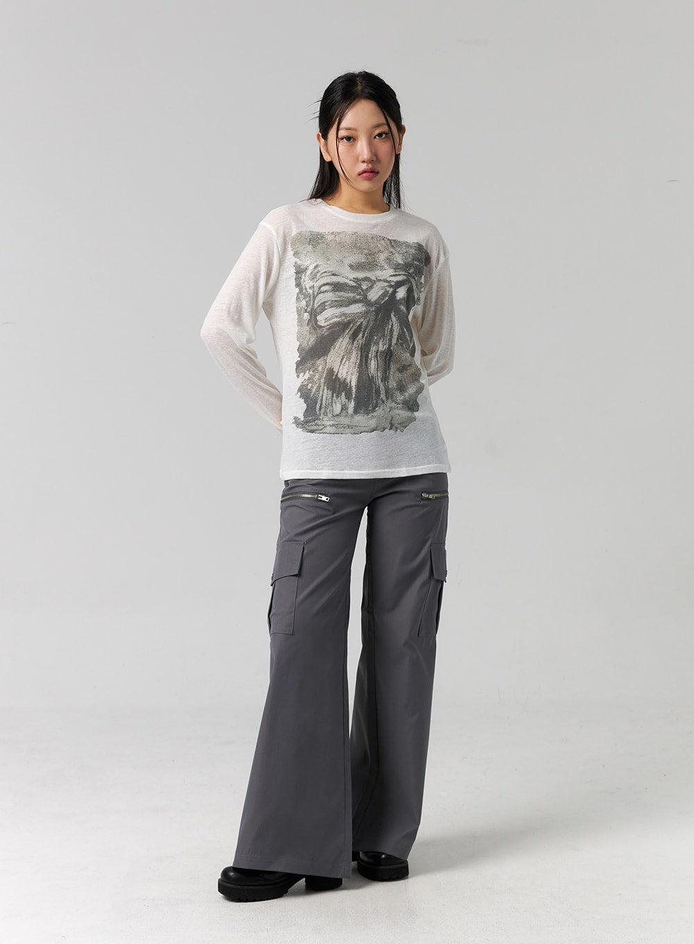 Cargo Wide-Leg Pants CG315