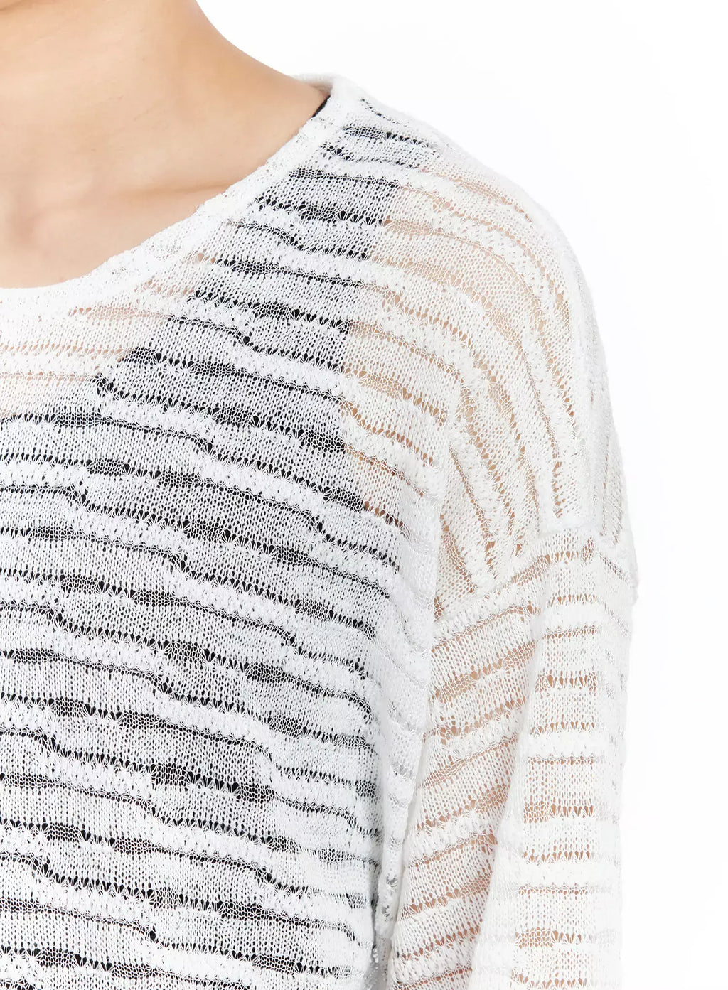 Men's Striped Knit Long-Sleeve Top IL516