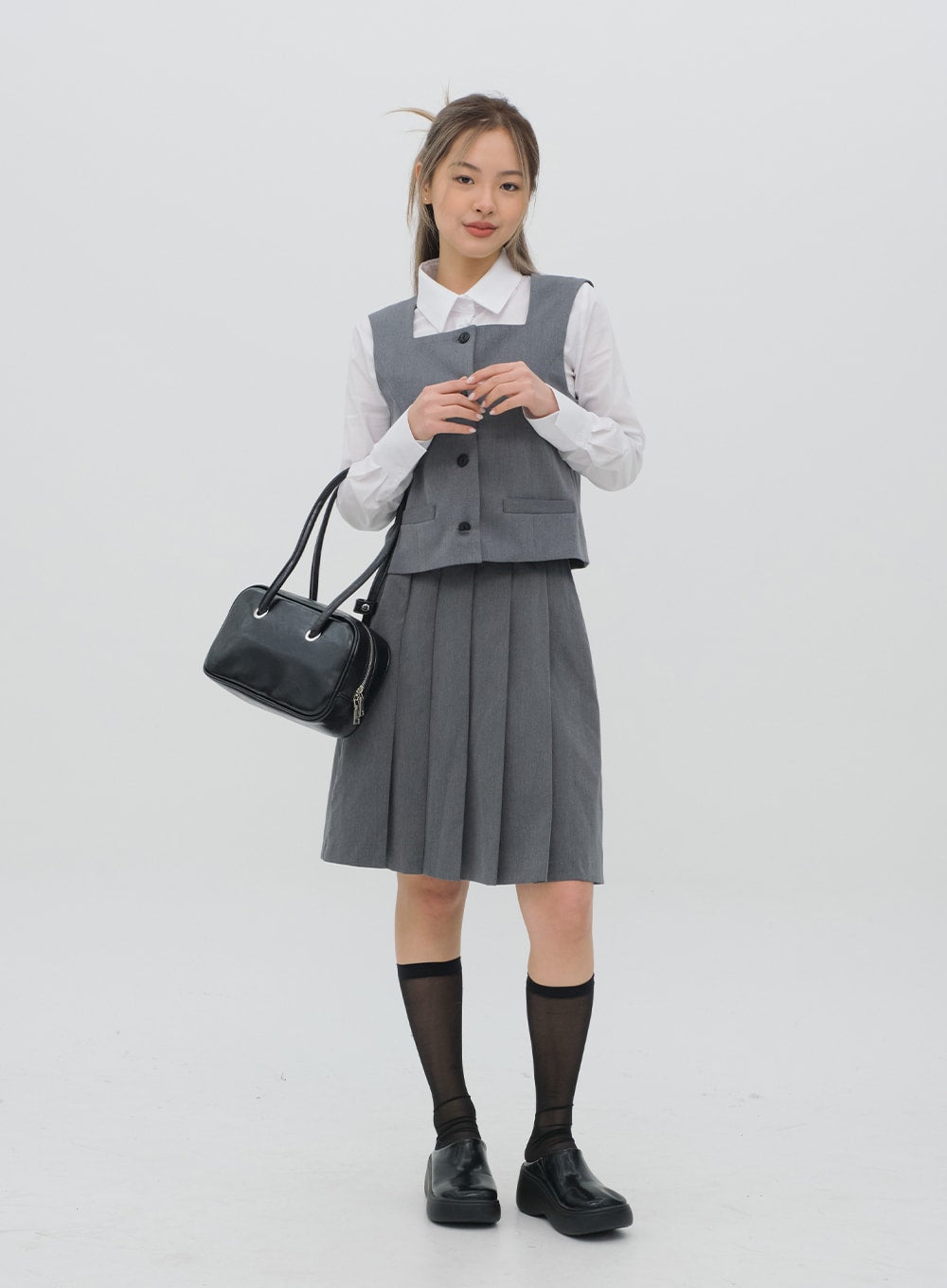 Pleated Midi Skirt CG08