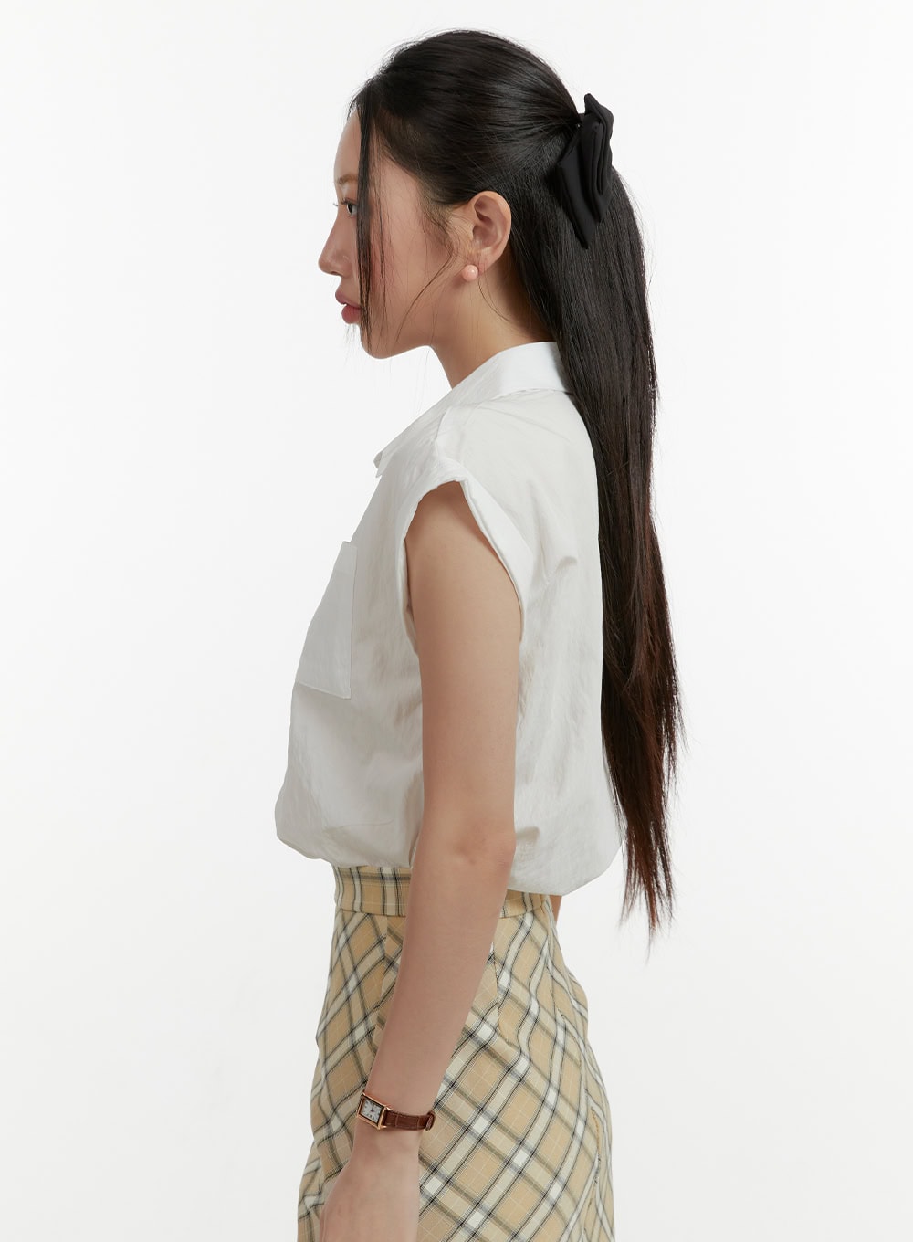 Solid Sleeveless Blouse OY413