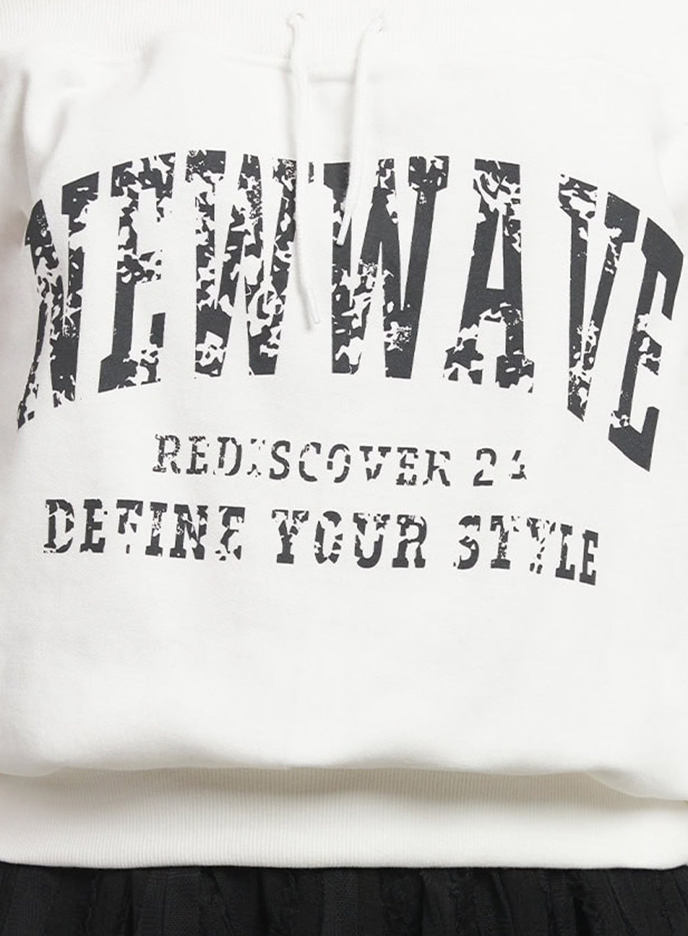 Faded Graphic Off-Shoulder String Sweatshirt IM528