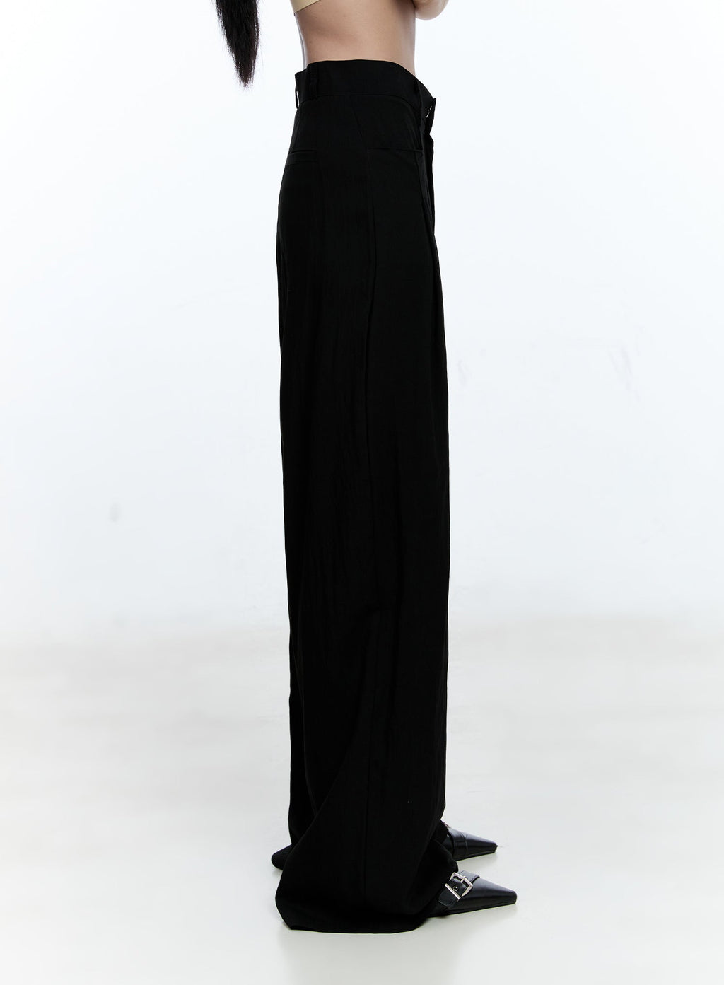 Pintuck Wide-Leg Slacks CG512