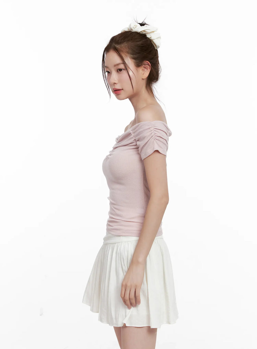 Off-Shoulder Ruched Top CL524