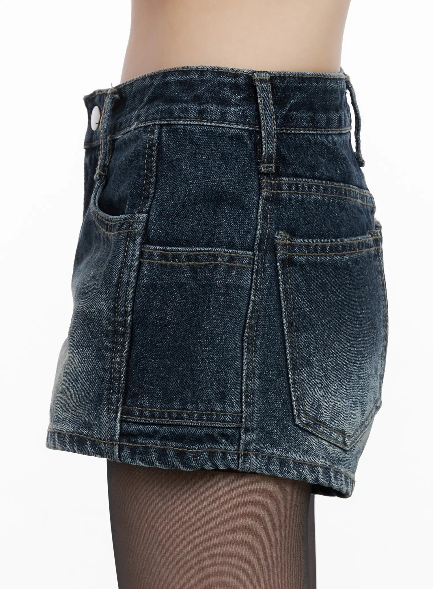Washed Cargo Denim Shorts CG518