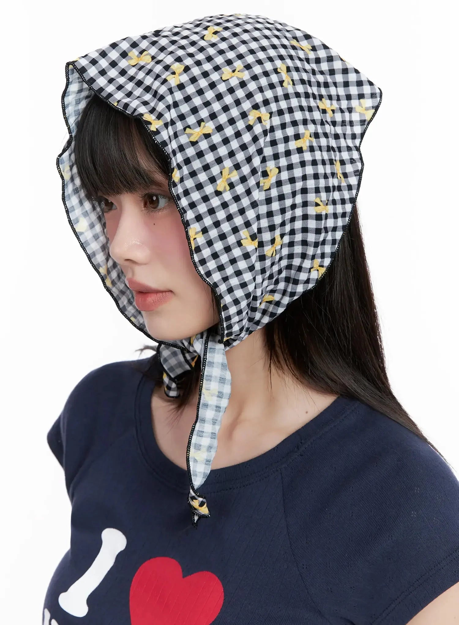 Gingham Ribbon Hair Scarf IL528