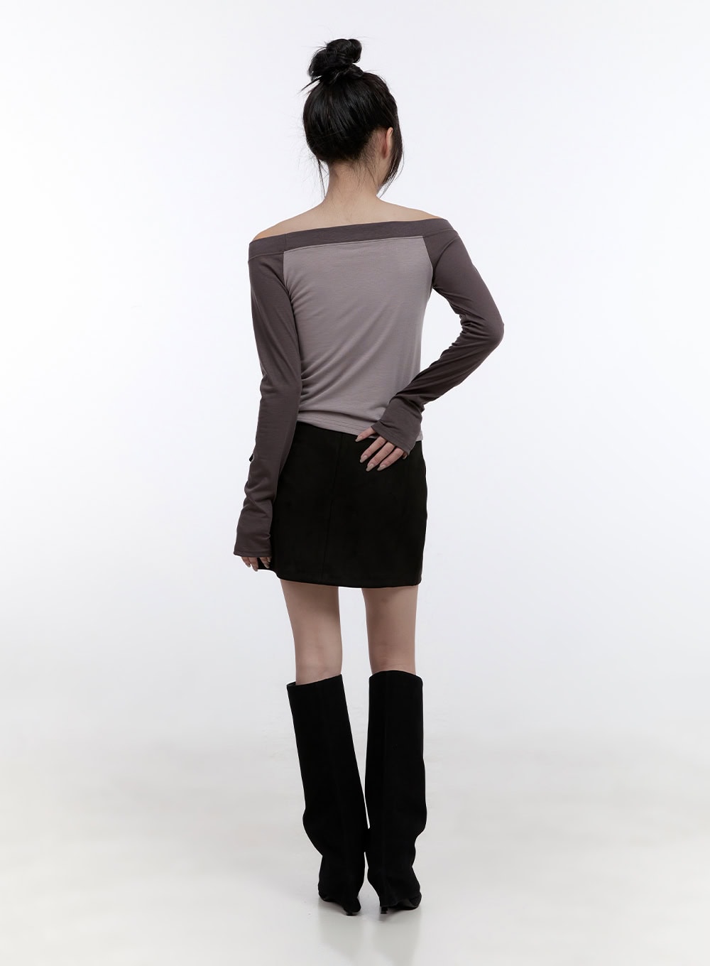 Buckle Suede Mini Skirt CO418