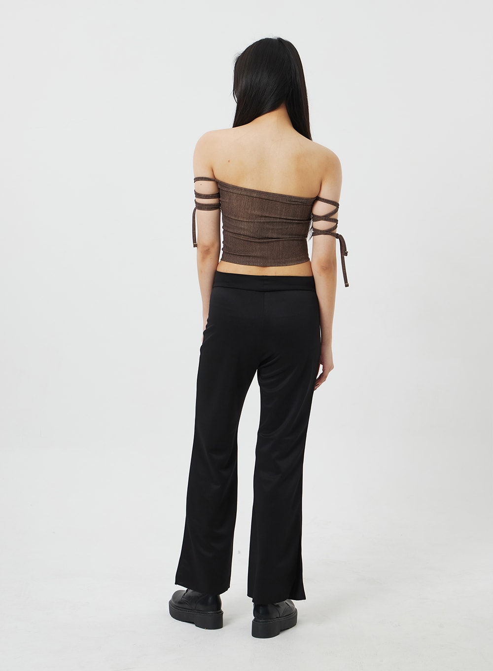 Lace-Up Detail Tube Top BF323