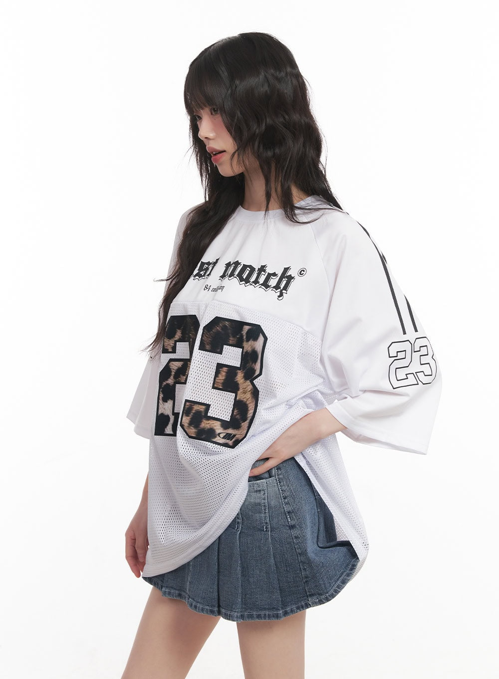23 Oversized Leopard Graphic T-Shirt CM519